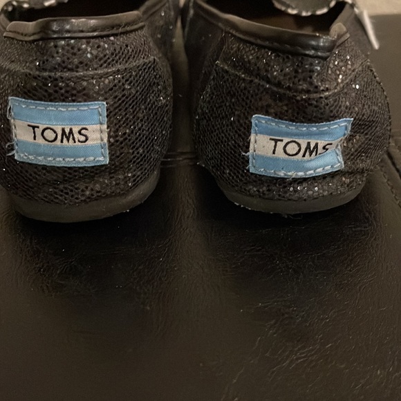 Black Glitter Toms - Picture 4 of 8